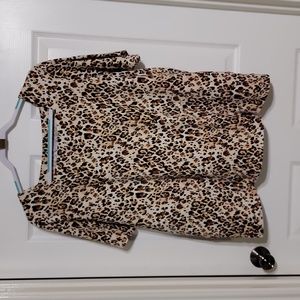 Chico's Animal Print Top Women's Size 3 (XL/16)